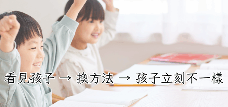 看見孩子 → 換方法 → 孩子立刻不一樣